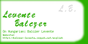 levente balczer business card